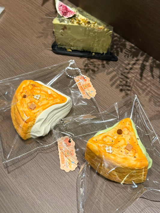 Creamy Basque Slice Taba Squishy